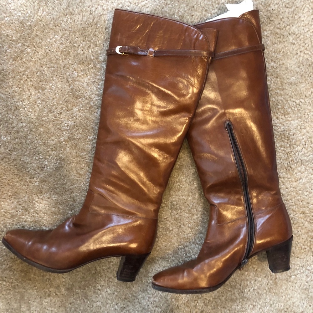 Vintage ~1980s Ferragamo Leather Boots